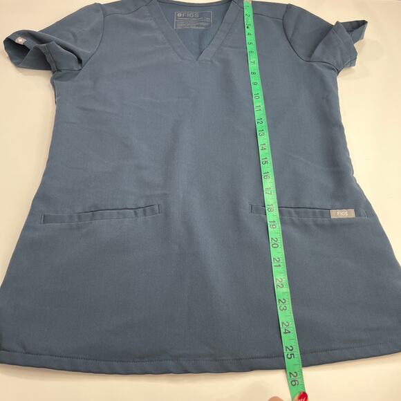 Figs Scrub Set Dark Harbor Casma Scrub Top XXS Figs Yola Skinny Scrub Pants XSP - Picture 11 of 16